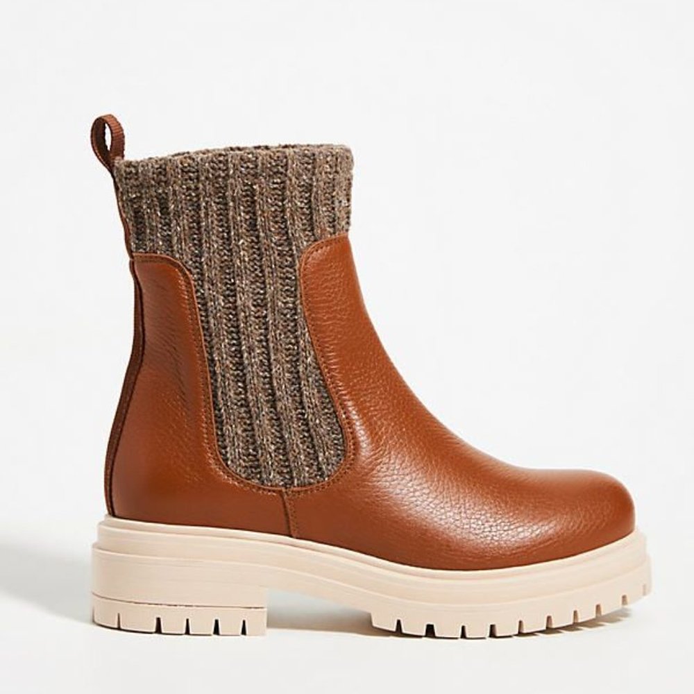 Anthropologie Knit Chelsea Boot